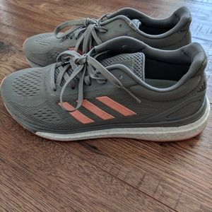 Adidas Boost Gray and Pink Runners